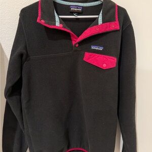 Patagonia Dark Gray and Pink Fleece